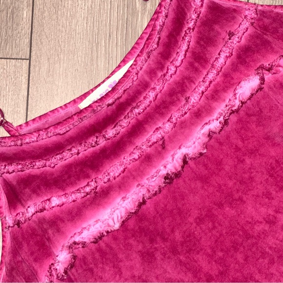 Altar’d State Spaghetti Strap Bohemian Style Dress Swim Cover Up Large Raspberry - Picture 5 of 11